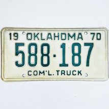 1970 United States Oklahoma Commercial Truck License Plate 588-187 - $12.28 CAD