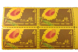 4-cent Kansas Statehood Postage stamp issued in 1961 new in mint condition. - £14.99 GBP