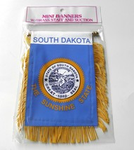 South Dakota Mini Polyester Us State Flag Banner 3 X 5 Inches - £4.29 GBP