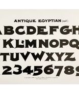 Antique Egyptian Heavy Font Example 1899 Victorian Craft Drawing Ephemer... - $364.86 MXN