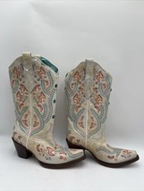 Corral Women&#39;s Turquoise Embroidery with Studs Western Boot Multicolor S... - £94.56 GBP