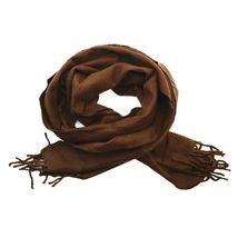 Coffee - Men Women unisex 100% CASHMERE Warm wrap Wool Scarf pure solid - £23.18 GBP