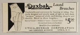 1927 Print Ad Utica Duxbak Laced Breeches for Hunting &amp; Riding Utica,New York - £7.09 GBP