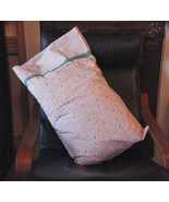Embellished Single Queen Pillow Case (Peach &amp; Green)  - £7.92 GBP