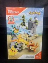 New 2017 Mega Construx Pokemon Squirtle Vs Charmander 140pc Building Set NICE - £18.31 GBP