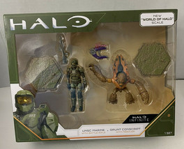 Halo Infinite UNSC Marine &amp; Grunt Conscript World of Halo By Wicked Cool Toys - £17.89 GBP