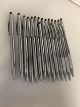 Lot Of 14 Cross Chrome Pens/Pencils For Parts Or Repair - £51.23 GBP
