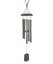 Amazing Grace Wind Chimes Metal with 5 Chimes and Token Dangler 35" Long Durable image 1
