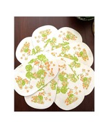 Vintage Vera Neumann Placemats – Set of 8 Oval Floral Orange Green Ladybug - $50.45 CAD