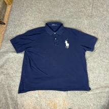 Polo Ralph Lauren Mens Shirt 3XB Navy White Big Pony Polo Preppy Cotton ... - £23.19 GBP