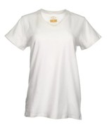 Blue Mountain YKL-9072 Women&#39;s Short-Sleeve V-Neck T-Shirt 2X Bright White - $29.47 CAD