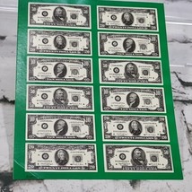 Money Scrapbooking Stickers Lot Of 2 Sheets Cash Dollars Bills 10s 20s 50s  - £10.11 GBP