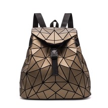 Fashion Women Drawstring Backpack Geometric Female Backpa For Teenage Girls Bagp - £31.40 GBP