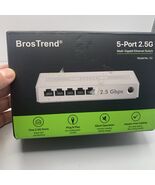 BrosTrend 5-Port 2.5G Muti-Gigabit Ethernet Switch Model No: S2 Plug&amp;Pla... - $38.22