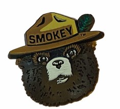 Smokey The bear firefighting rescue prevent forest fire pinback button pin hat - £19.83 GBP