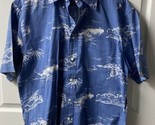 Tommy Hilfiger Golf Short Sleeved Button Up Shirt Mens M Blue Hawaiian P... - $13.77