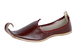 Mens Jutti Nawabi Leather Mojari Khussa Rajasthani ethnic Shoes US size 8-12 BR - £29.21 GBP