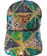 women&#39;s Mardi Gras Sequin Mesh Snapback Adjustable Trucker Baseball Hat Cap - $174.19 MXN