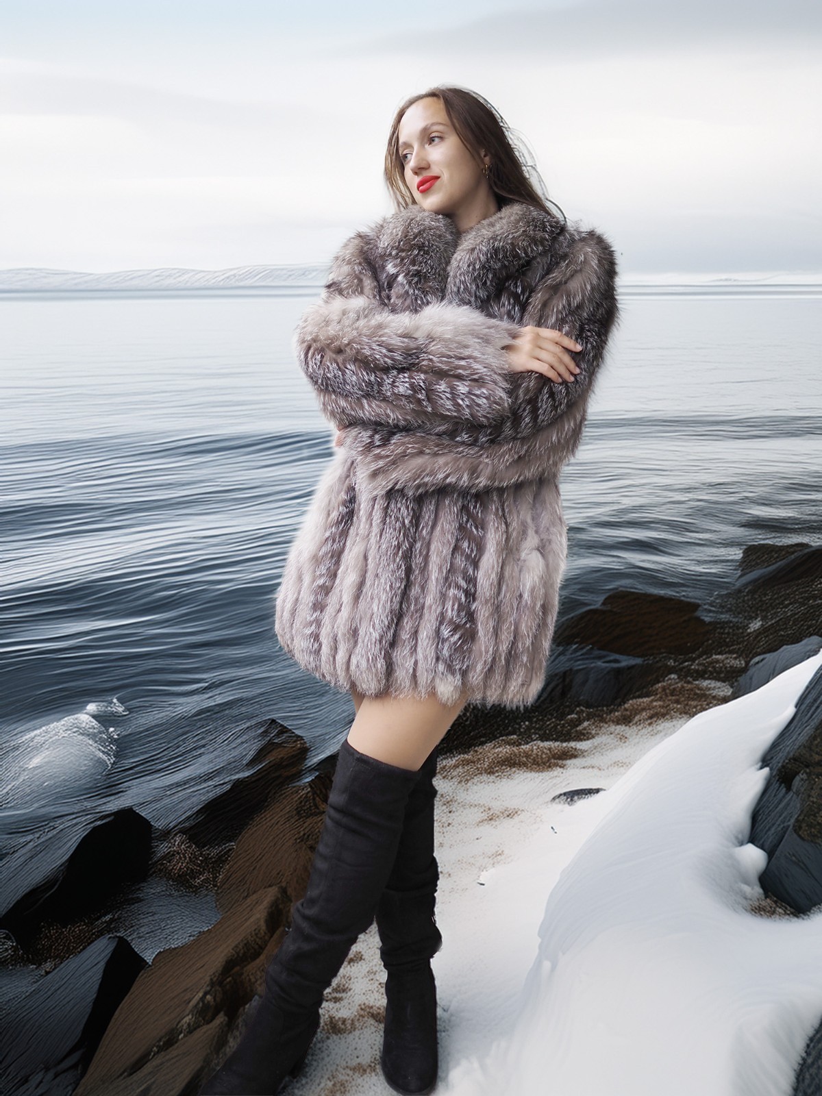 Northern Whisper - A Unique Platinum Silver Fox S Fast Shipping Item image 6