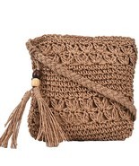 Summer Beach Straw Women&#39;s Shoulder Crossbody Bag Designer Handmade Tass... - £17.81 GBP