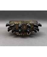 Tane Mexico Mid Century Modern Sterling Silver Carved Obsidian Centerpiece Bowl - $20,590.29 CAD