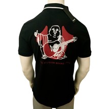 NWT TRUE RELIGION MSRP $69.99 MEN&#39;S BLACK SHORT SLEEVE POLO SHIRT SIZE L - $44.20 CAD