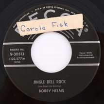 Bobby Helms – Jingle Bell Rock / Captain Santa Claus - 1957 45 rpm 9-30513 Glove - £7.80 GBP
