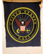 USA Navy Emblem Deluxe Fleece 50&quot;X60&quot; Inch Warm Blanket New With Tag. - €16,35 EUR