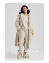 Cozy long Hoodie for Autumn and winter casual cardigan long sweatshirt for women - £120.45 GBP