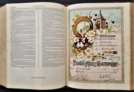 1893 antique BIBLE strasburg pa Franklin FRITZ Jennie WEAVER genealogy fraktur - £114.74 GBP