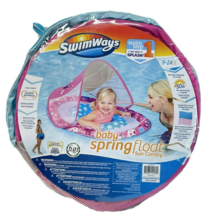 SwimWays Inflatable Infant Baby Spring Swimming Pool Float Sun Canopy 9-24 Month - £14.65 GBP
