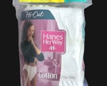 Vtg Hanes Her Way Panties Hi Cut Cotton Underwear 90s Size 9 (6 Pack) 19... - £31.61 GBP
