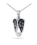 Sterling Silver Winged Heart Pendant/Necklace Funeral Cremation Urn for ... - $1,885.85 MXN