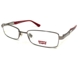 Levi&#39;s Eyeglasses Frames LS2524 A009 Red Silver Rectangular Full Rim 53-... - £38.91 GBP