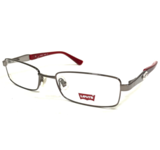 Levi&#39;s Eyeglasses Frames LS2524 A009 Red Silver Rectangular Full Rim 53-18-135 - £38.93 GBP