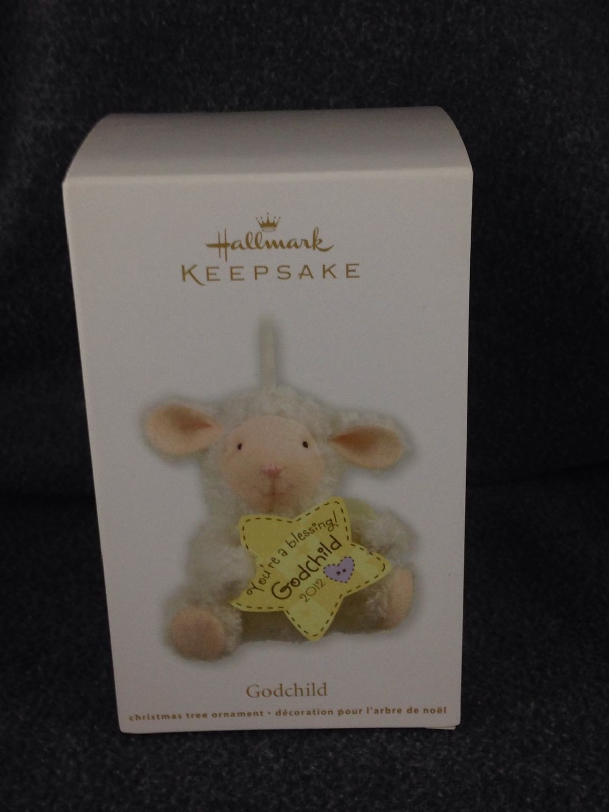 Hallmark Keepsake Ornament Godchild Christmas 2012 Lamb Sheep Star New - £7.84 GBP