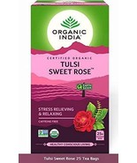 Lot of 4 Organic India Sweet Rose Tea 100 Tea Bag Ayurvedic Natural Heal... - £24.15 GBP