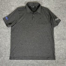 Travis Mathew Shirt Mens 2XL Grey Polo Golf Short Sleeve Solid XXL Adult - $12.54