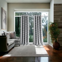 84” Silver Interlock Pattern Window Curtain Panel - $3,073.78 MXN