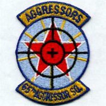 Usaf Air Force 65TH Aggressor Squadron Nellis Afb Embroidered Jacket Patch - £23.10 GBP