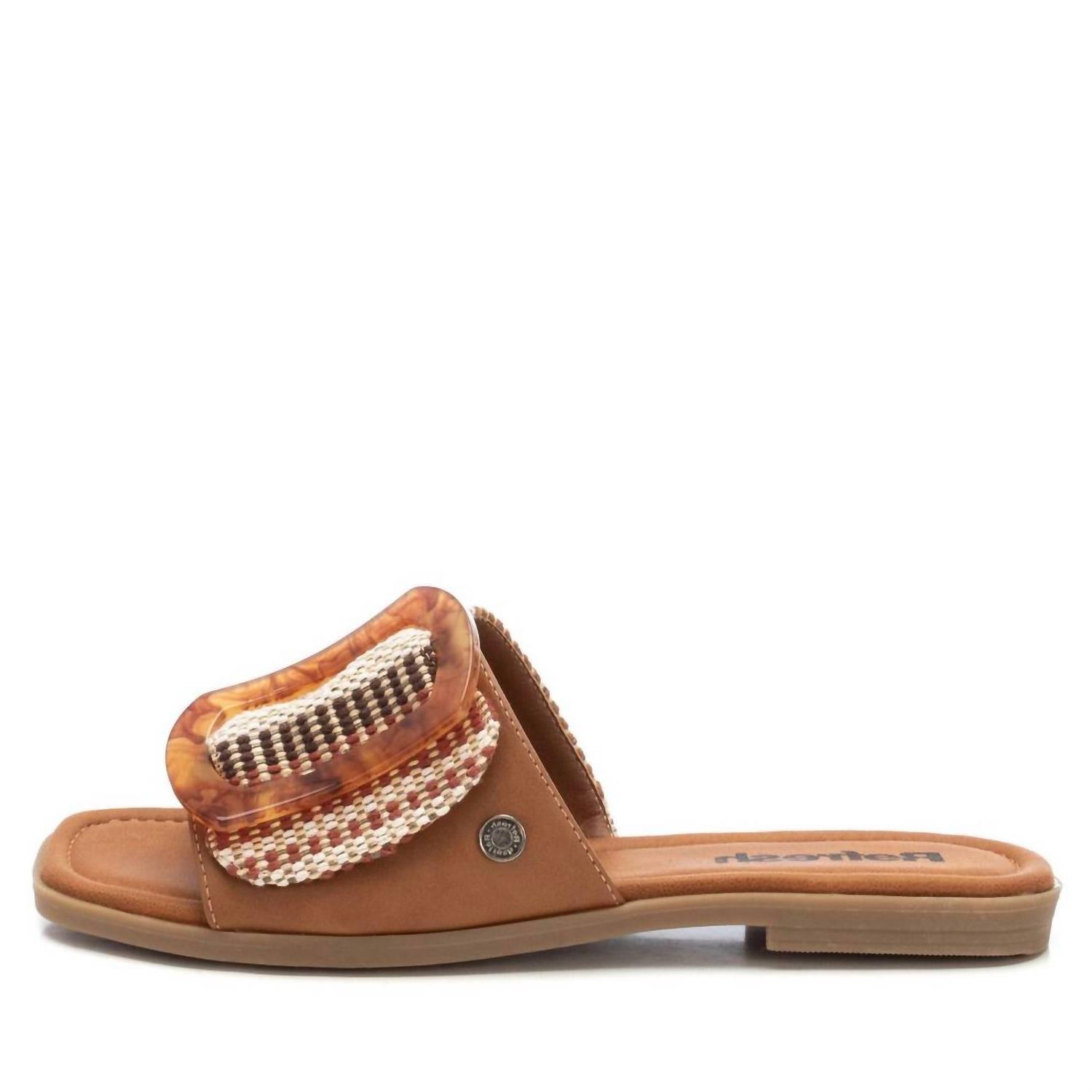 Xti Women&#39;s Refresh Flat Sandals Camel - $66.00