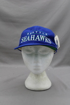 Seattle Seahawks Hat (VTG) - Wool Block Script by Starter - Adult Snapba... - $129.00