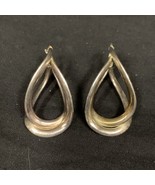 Vintage Silver Tone Dangle Drop Hinged Earrings Estate Fashion Jewelry F... - $187.97 MXN