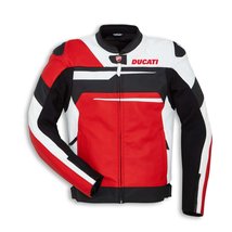 Ducati Speed Evo C1 Perforated Leather Motorcycle Jacket (54, Red/White/Black) - £117.20 GBP