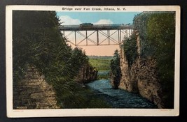 Bridge over Fall Creek Ithaca New York WB Postcard - £3.99 GBP