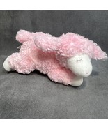 Baby Gund Winky Pink Lamb Plush Rattle Curly Stuffed Animal Sleepy Eyes ... - $11.99 CAD