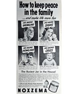 1943 NOXZEMA-Skin Cream-Complexion-Jar Vintage Print Ad-WWII ERA-Vintage... - $294.92 MXN