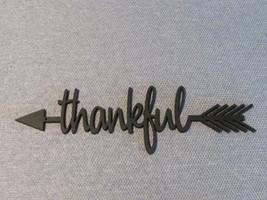 Thankful Word Arrow Wood Wall Sign Home Decor  - £10.98 GBP