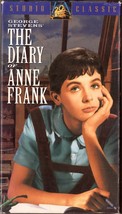 The Diary of Anne Frank VHS Millie Perkins Shelley Winters 2 Tapes B&amp;W - £1.56 GBP
