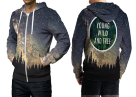 Young wild and free  3D Print Hoodies Zipper   Hoodie Sweatshirt for  men - £38.95 GBP